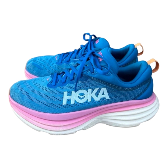 Hoka Shoes - Hoka Women's Vibrant Blue and Pink Athletic Shoes